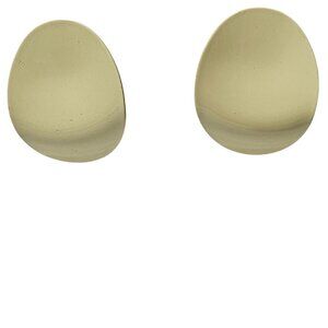 Vintage Cream Oval Earrings Retro 50s 60s Fashion Jewelry Women